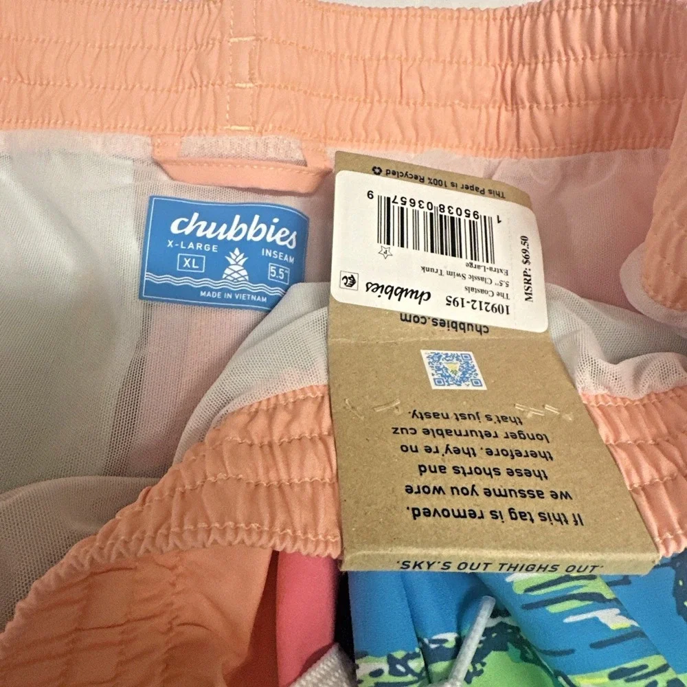 Chubbies Men Size XL The Coastals 5.5